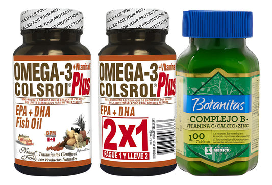 Omega 3 Colsrol  Plus Y Complejo B Natural