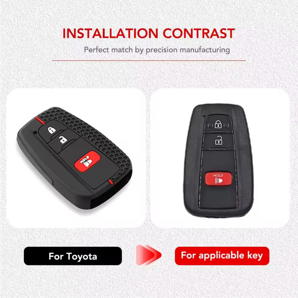Funda Silicona Forro Protector Control Carcasa Toyota