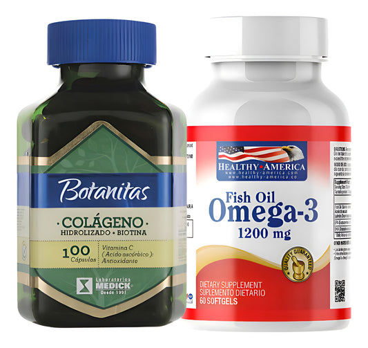 Colágeno Hidrolizado Y Omega 3 Americano Natural