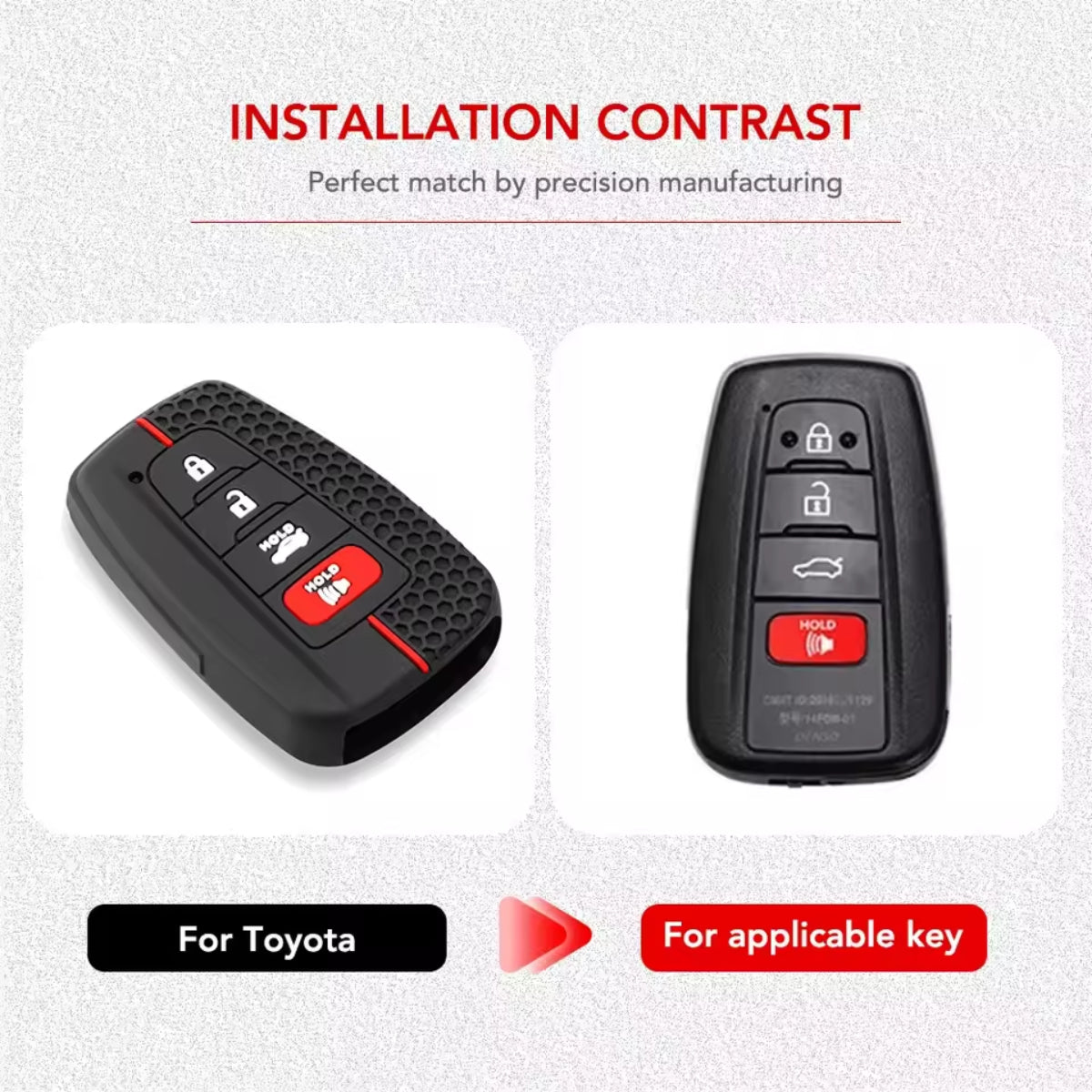 Funda Silicona Forro Protector Control Carcasa Toyota