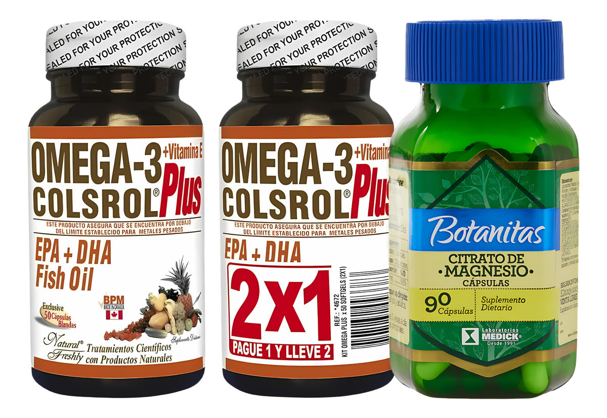 Omega 3 Colsrol  Y Citrato De Magnesio