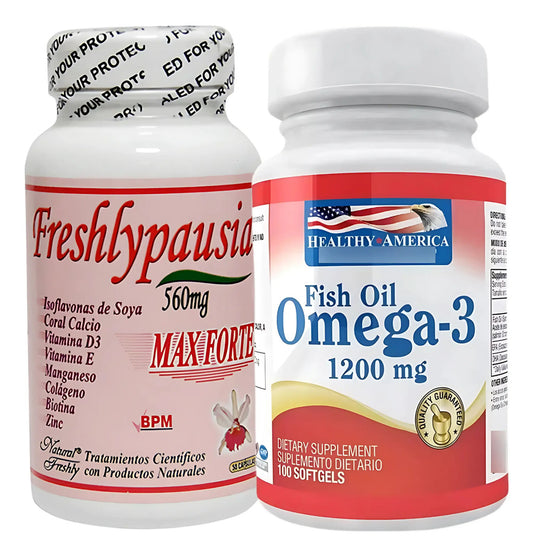 Suplemento Menopausia Freshlypausia Natural Freshly Y Omega 3 100 Healthy America