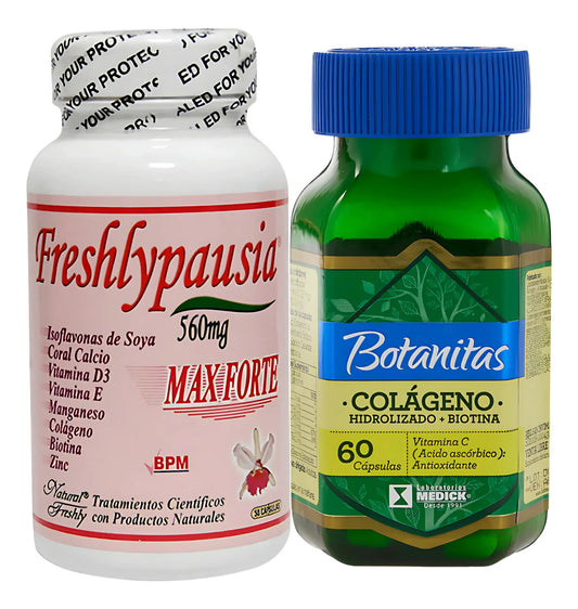 Suplemento Menopausia Freshlypausia Y Colageno Hidrolizado Biotina