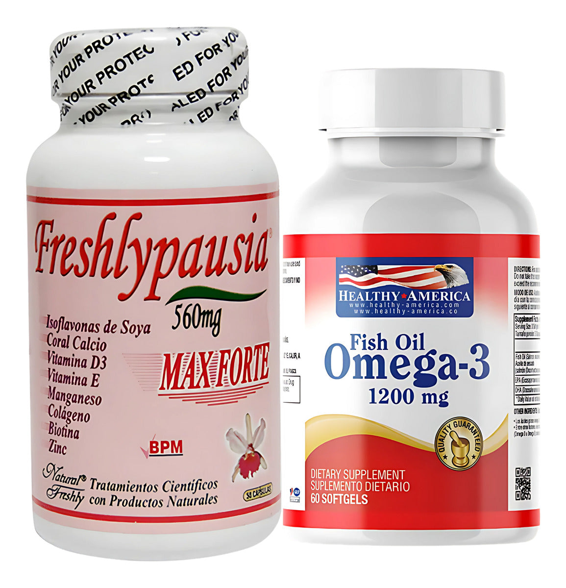Suplemento Menopausia Freshlypausia Natural Freshly Y Omega 3 Healthy America