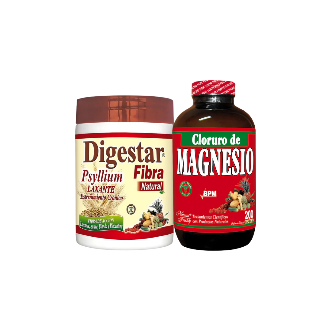 Kit Digestar Fibra + Cloruro De Magnesio Natural