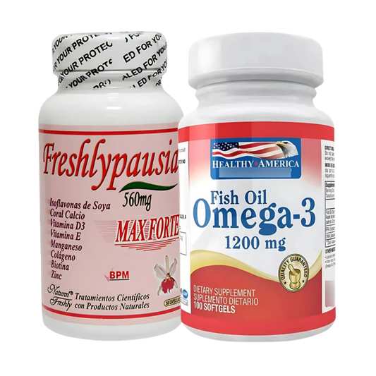 Suplemento Menopausia Freshlypausia Natural Freshly Y Omega 3 100 Healthy America