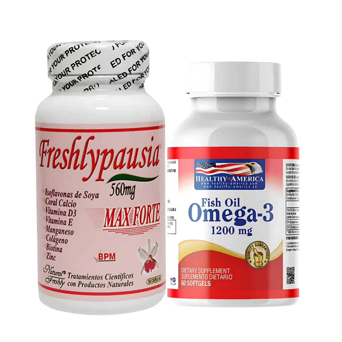 Suplemento Menopausia Freshlypausia Natural Freshly Y Omega 3 Healthy America