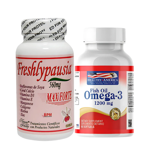 Suplemento Menopausia Freshlypausia Natural Freshly Y Omega 3 Healthy America