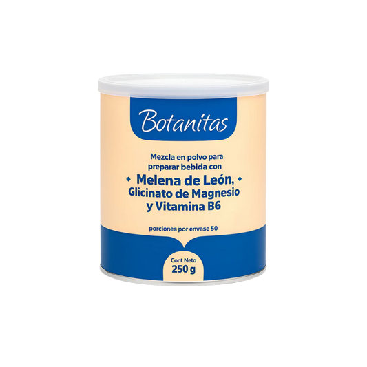 Suplemento Botanitas Melena de León 250g Glicinato Magnesio Vitamina B6 Natural Sin Gluten