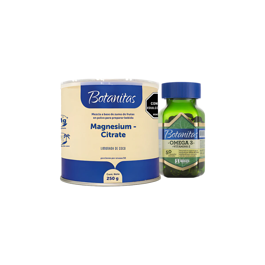 Magnesium Citrate + Omega 3 Bot Limonada De Coco