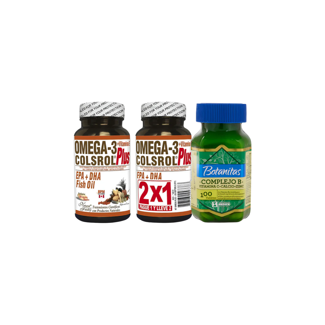 Omega 3 Colsrol  Plus Y Complejo B Natural
