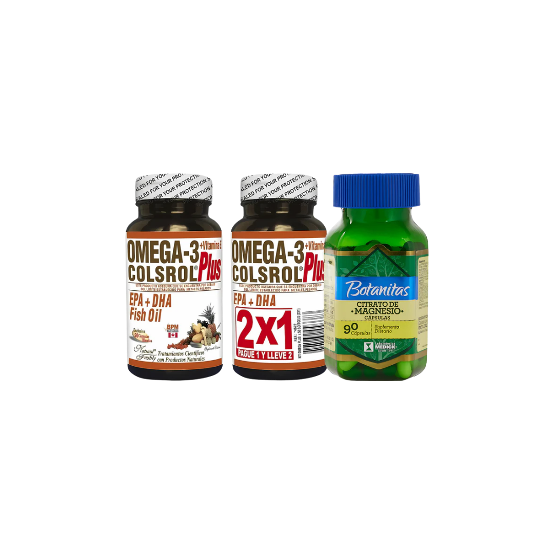 Omega 3 Colsrol  Y Citrato De Magnesio Natural