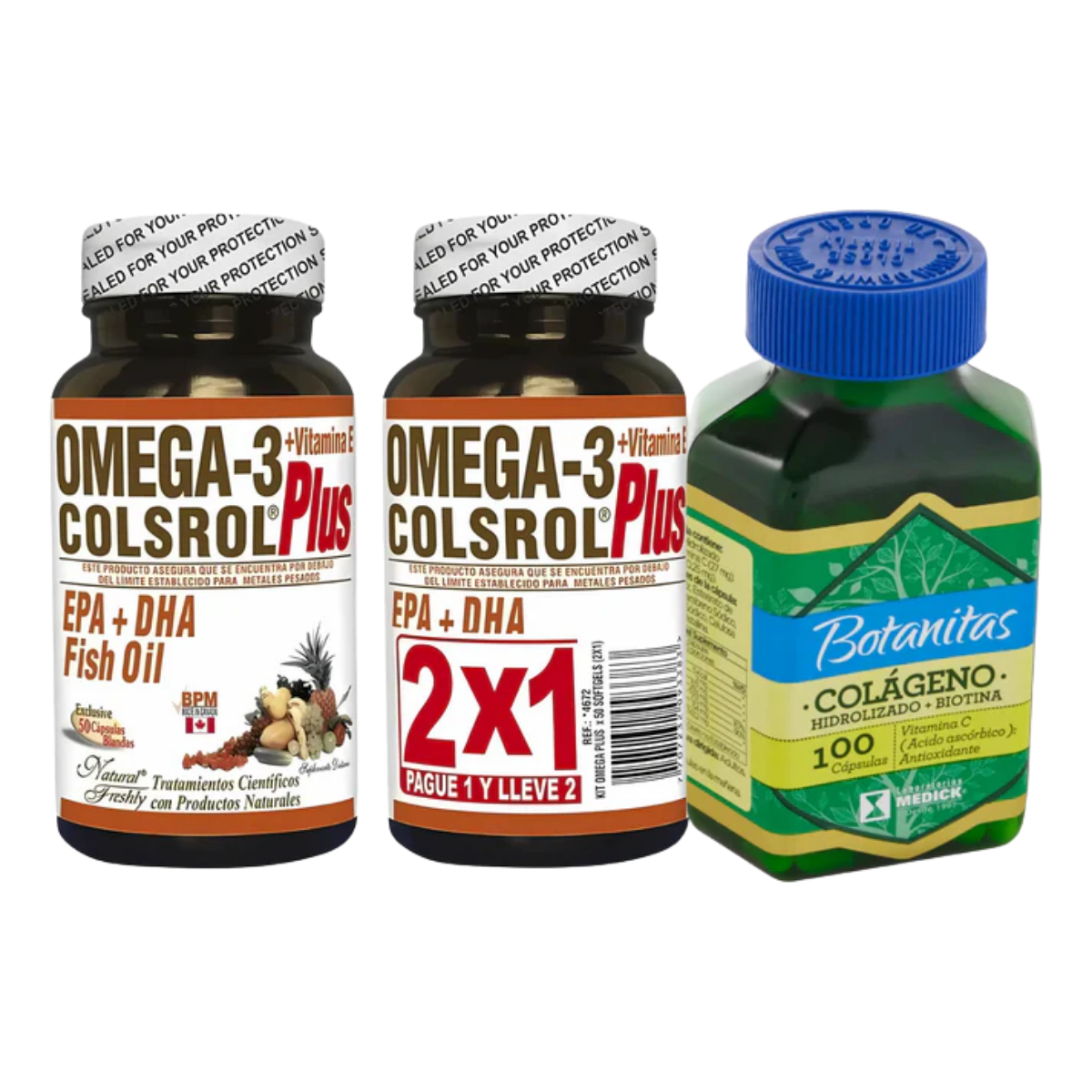 Colageno Hidrolizado Y Omega 3 Colsrol Natural