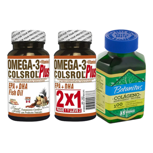 Colageno Hidrolizado Y Omega 3 Colsrol Natural