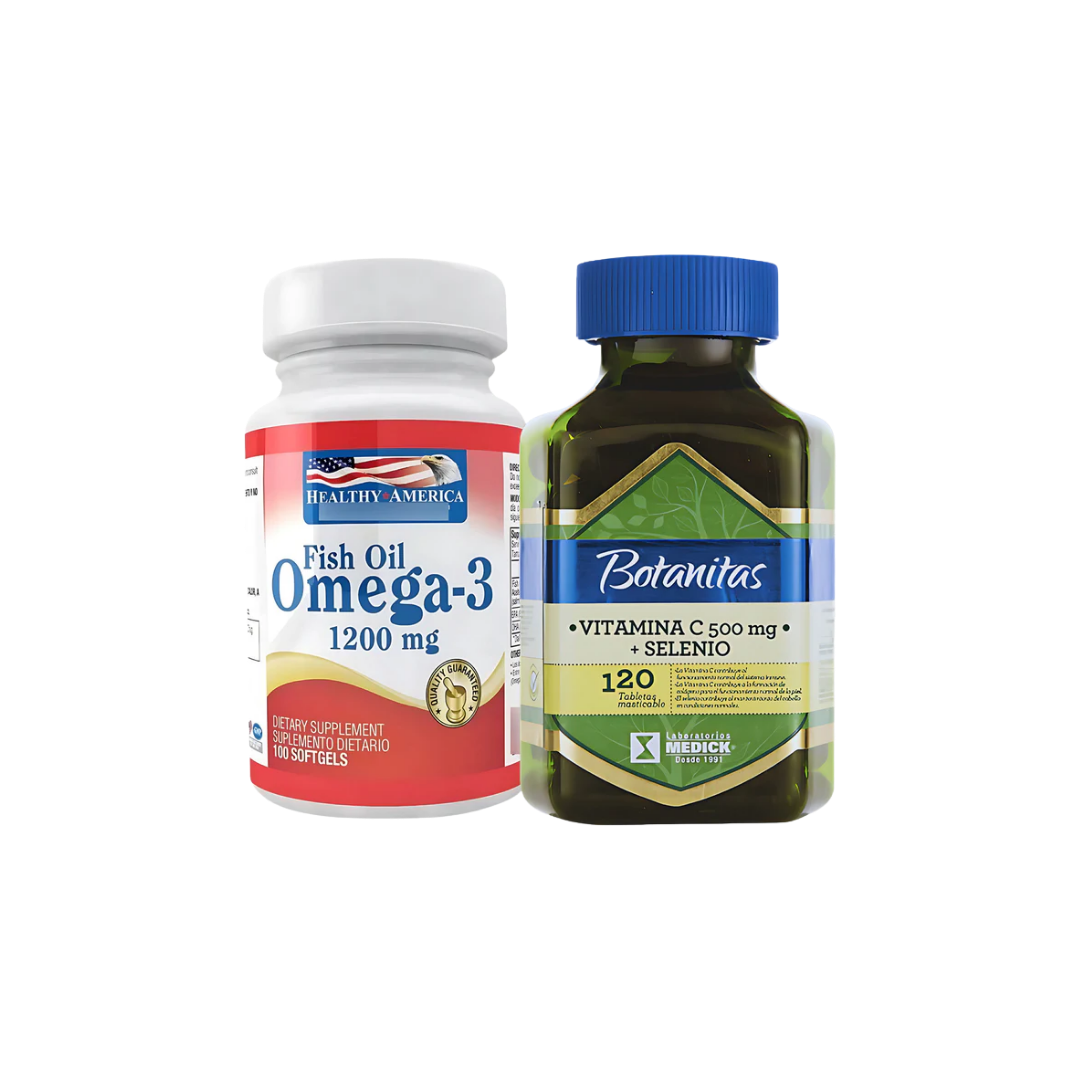 Omega 3 Healthy America + Vitamina C Natural