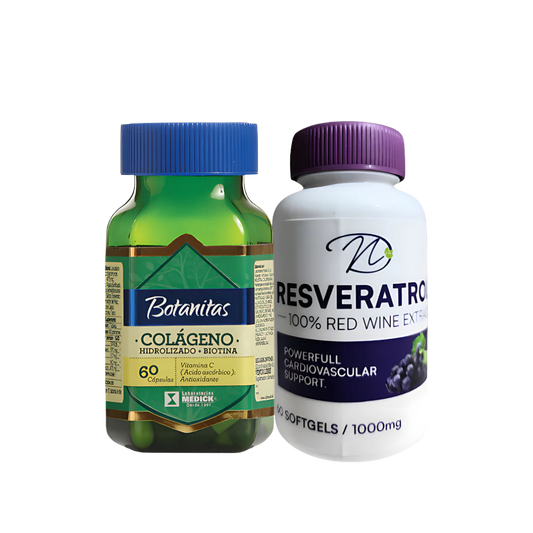 Colageno Hidrolizado Biotina Botanitas + Extracto Vino Rojo Resveratrol