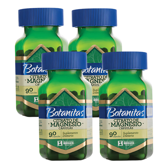 360 Capsulas Citrato De Magnesio Botanitas
