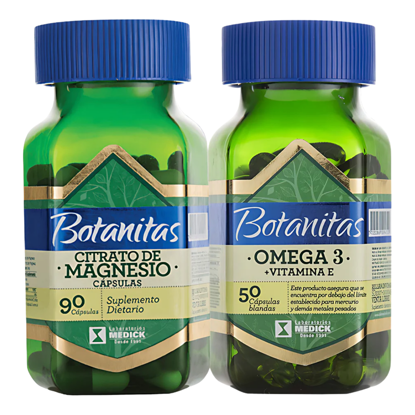 Citrato De Magnesio + Omega 3 50 Capsulas Botanitas