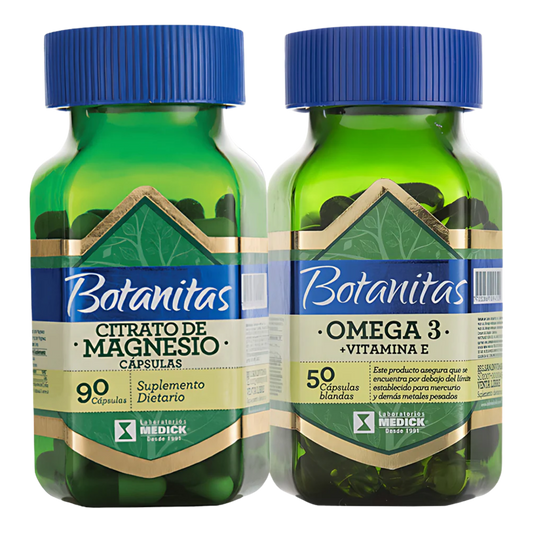 Citrato De Magnesio + Omega 3 50 Capsulas Botanitas