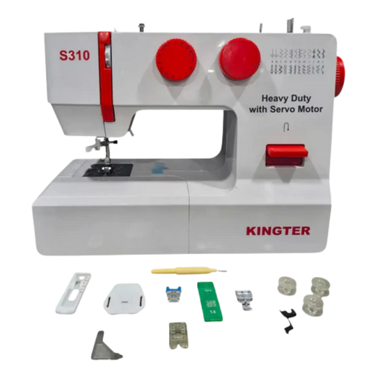 Máquina Familiar Kingter Heavy Duty 24 Puntadas Blanco 110v