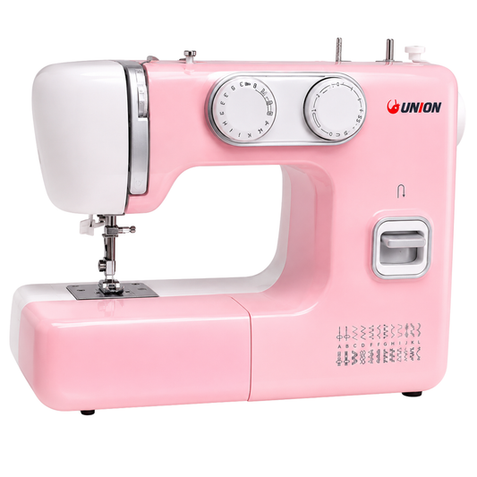 Máquina De Coser Familiar Union Un300 24 Puntadas Rosada