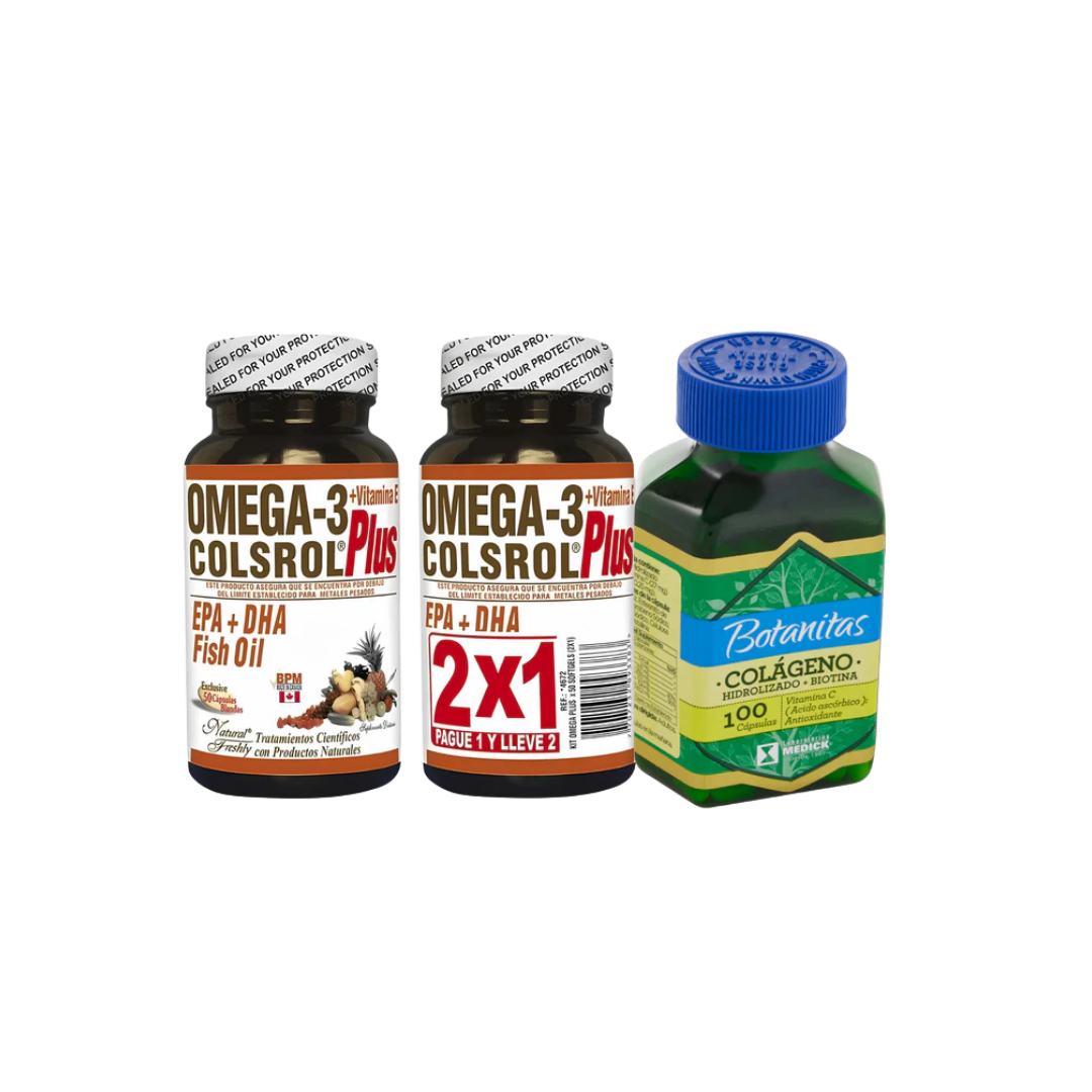 Colageno Hidrolizado Y Omega 3 Colsrol Natural