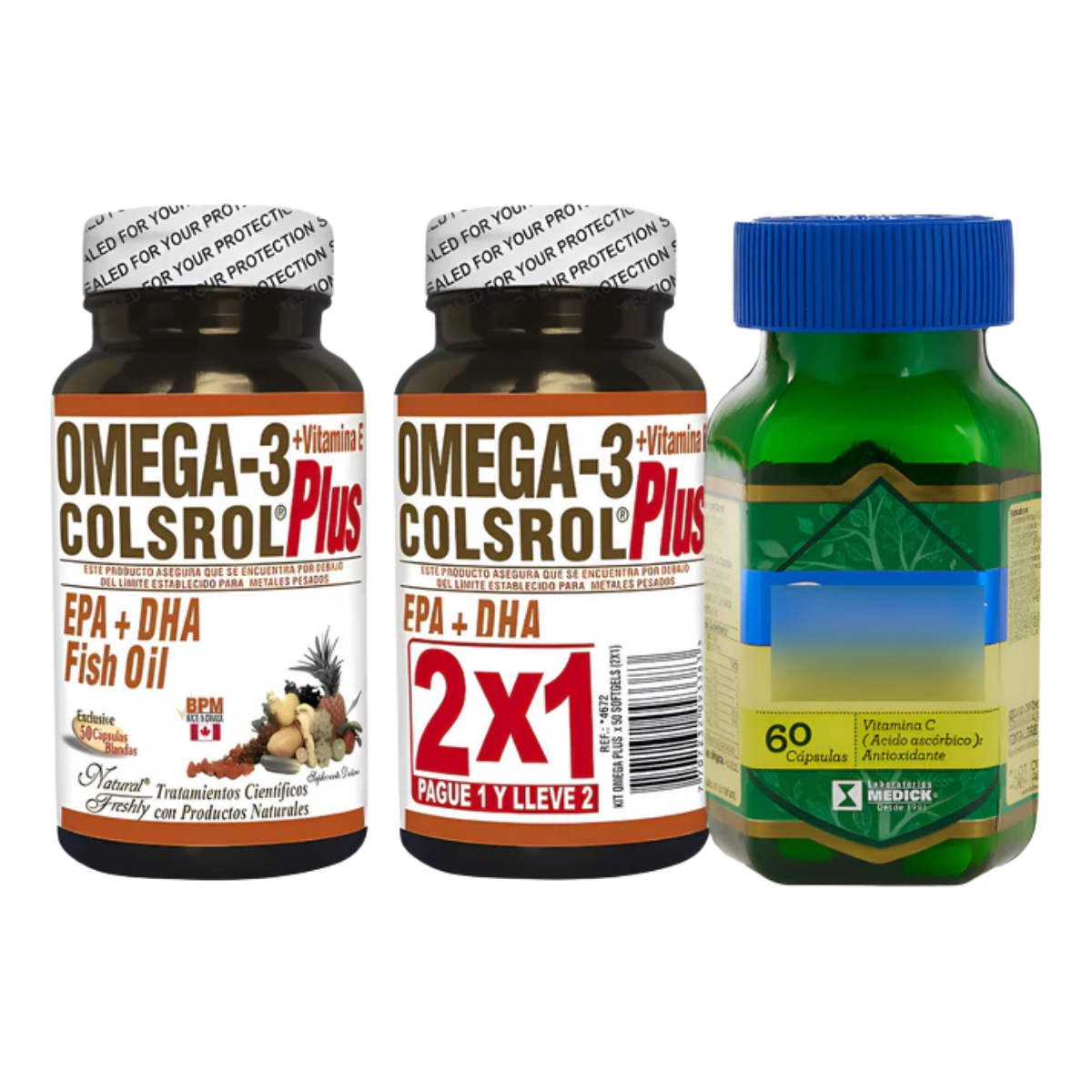 Omega 3 Colsrol  Y Colageno Hidrolizado Natural