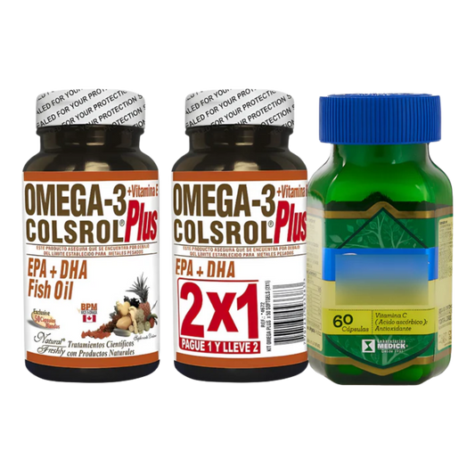Omega 3 Colsrol  Y Colageno Hidrolizado Natural